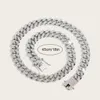 Correntes Hip Hop Miami Colar Chain Chain Rhinestones Iced Rap Shimmering Jewelry Gift for Men D240509