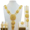 Utökad legering Tasselhalsband med guldpläterade armband, örhängen och smyckesuppsättningar