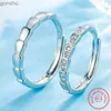 Paar ringen hoogwaardige paar sieraden cadeau dames 925 sterling zilveren kristal zirkonium steen bamboe gewricht heren mode ring xy0325 wx