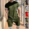 Suits-survêtement masculins Men d'été 2 pièces Set Casual Fashion Couchés à manches courtes Short Short Pant