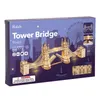 RoboTime 3D Holz Puzzlespiel Big Ben Tower Bridge Pagode Gebäude Model Spielzeug für Kinder Kinder Geburtstagsgeschenk 240509