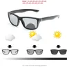 Gafas de sol Conducción para hombres Pocomic Bifocal Reading Goggles Sports Square Transition Prescription Sun Reader NX 293Q