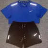 スポーツウェアメンズアクティブウェアテックスーツデザイナースポーツウェアシャツショーツ2ピースレディースジムウェアプリントクイックドライ通気性Tシャツジョギングボトム