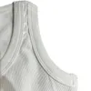 C24 Spring New Women's Simple's Cloth Etichetta Filetto elastico Top 3242