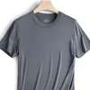 T-shirts pour hommes 4xl 5xl Plus taille Super Soft Modal Spring Summer Short à manches à manches tricotées Coul de cou rond