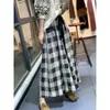 Women's Pants Capris 100% Cotton Linen Pants Women Plaid Loose Casual Baggy Pants Oversized Vintage Korean Fashion Trousers Clothes Wide Leg Pants Y240509