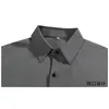 Premium Men Ice Silk Shirt Spring Summer Dunne Luxe losse Koreaanse zakelijke vaste trendy ruche draping jas B0142 240506