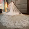 Свадебная вуали Nuevo Blanco Marfil Hermosa Catedral Longitud Encaje Borde Velo de Novia Con Peine Largo Mariage Talla Grande 242G