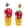 Plastique jetable Sts petit jaune 26 Thème de dessin animé Fourniture de boisson pour la fête d'anniversaire Favors ST Girls Decora Otvc4