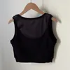 Designer dames tanktop zomer slanke mouwloze camisole tanktop draad borduurwerk logo buitenkleding stretch sporten breier