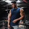 Bodybuilding Top Top Gyms T-shirt sans manches de la forme