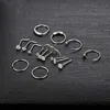 Anelli ombelici 15pcs 20g Centilagine per chiodo per chiodo per chiodo per chiodo per chicco di anello nastro in acciaio chirurgico 1,5 mm 2 mm 2,5 mm Cz D240509