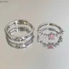 Parringar fashionabla och enkla rosa kändisdesign Parmodell lämplig för kvinnor justerbar pekfingerring kinesiska valentiner dag gåva wx