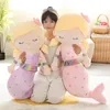 Grande sirène de haute qualité rempli de coton peluche en peluche pour filles princesse rag 125 cm de vie marine étreinte coussin enfants présente 240507