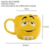 M&m Coffee Mugs Ceramic Tea Cups And Mugs Large Capacity Mark Bean Expression Cartoon Creative Drinkware C19041302 240h