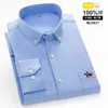 Chemises de robe masculine New Mens Shirt à manches longues printemps / été 100% coton Oxford Woven sans ironique