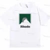 RHUDE MENS T CHAMISTA GRAPHIC TEE Designer T -Shirt Designer Roupas Extreme Casual Casual Chart Gráfico de mangas curtas Roupas de verão Maglietta da uomo tigre tshirt homens