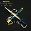 9cm Zeldas Master Sword Link Keechain Tears of the Kingdom 1:12 Metal Keyring Game Souvenir Llaveros for Boy Girls