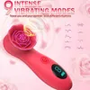 Andra hälsoskönhetsartiklar Rose Massage Stick Vibrator Female Masturbator Labia och bröststimulerande flytande kristall Display Vuxen Q240508