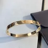Trendy and fashionable design bracelet LOVE Bracelet Wide Generation Screwdriver Couple 18k Rose Gold Eternal with cart original bracelet