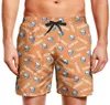 New York Ers Tie Orange tingindo shorts de praia de tração de tração de tração com forro e bolsos nadar Black6053201