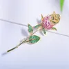 Spille eleganti gioielli di moda con pin di rosa bellissima spilla fiorita per donne in costume graziose per spille da sacca sciarpa femmina broche
