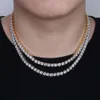 Topgrillz 5 mm Iced Out Bling Aaa Zircon 1 Row Tennis Chain Collier Men Hip Hop Jewelry Dropshipping