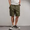 Heren shorts Werkkleding Casual shorts Boys trend losse modemerk zomermannen dragen kaki capris ins broek y240507