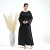 Vêtements ethniques Dubaï Abayas Satin Femmes Musulman Open Cardigan Maxi Dress Robe Kaftan Islamic Party Kimono Arabe Turquie Caftan Jalabiya