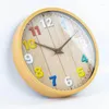 Relojes de pared 12 pulgadas Colorida 3D Reloj Vintage Cartoon Diseño de diseño para el hogar con mecanismo silencioso para niños Relojamiento de dormitorio