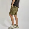 Heren shorts Heren Heren zomer viskoekpatroon lading shorts met vaste textuur Y240507