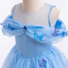 Girl Dresses 2024 Butterfly Girls Dress Summer Fairy Tale Ruolo giocando eleganti outfit della festa della fine della principessa 2-10 anni vestiti per bambini