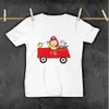 T-shirts mignon cartoon trains de marchandises bébé garçons préférés pour enfants Vêtements t-shirts blancs à la mode