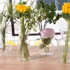 Вазы прозрачные полосатые цветочные гидропонные террариум бутылки скандинавские стеклянные ваза Ins Простые украшения декора на рабочем столе