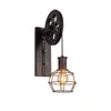 Lampa ścienna Loft Industrial Light Vintage 1 Regulowane żelazne kinkietowe podnoszenie koła pasowego Edison Vanity Optora