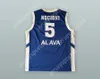 Anpassad Nay Mens Youth/Kids Andres Nocioni 5 Tau Ceramica Blue Basketball Jersey Top Stitched S-6XL