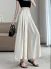 Women's Pants Black Loose High Waist Office Wide Leg Pant Summer Beige Vacation Draped Pleated Trousers Casual 2024 Simplicity Fashion