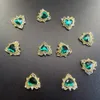 1Box ​​3D Nail Art Rhinestone Gems Decoration Metal Alloy Ab Iridescent Hearts Charms Luxury Diamond Supplies Jewelry 240509