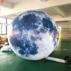 6 m de dia (20 pieds) avec un ventilateur gratuit de navires à porte à porte sur mesure Balloons planète gonflables suspendus ou à la mise à la mise à la terre exposition extérieure Balloon gonflable pour l'éducation
