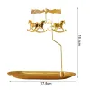 Hållare Romantisk metallroterande ljusstake Tray Deer Carousel Figurin Ljusstake Modern Art Home Decoration Julpresent