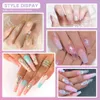 Nagelacrylpoeder en vloeistof set acryl nagelkit met vloeibare monomeer nagelborstel nagel vormt tips oefen vinger voor beginners 240509