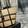 Handle Raffias White Hands Hands Hands High Quality Beach Sac de plage Femme Luxury Tote Basket Sacs Portefeuille Mentille Claking Telay Linn Grand commerce CROSSBOCK SOGH