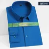 Herren-Hemd-Hemden formelle hochwertige Frühlings- und Herbst-Bambus-Textile Langarm Herrenhemd Slim Business Casual Iron Free Solid Color D240427
