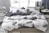 Lanke Cotton Bedding Set Home Textile Twin King Queen Size Bed Set Beddupper med lakan Täckuppsättning Kuddefodral LJ201223263853895