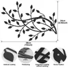 Декоративные фигурки 2pcs металлические деревья листья настенные настенные виноград