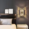 Lampade a parete Luxury Modern Nordic Crystal Regolabile Luce LED per la camera da pranzo Camera da letto Sallway Acciaio inossidabile