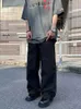 Женские штаны Каприс Хоучжоу в японском стиле Gorpcore Track Bants Harajuku Hippie Strt Cargo Parachute Pants Kpop Американский ретро -мешковатые спортивные штаны Y240509