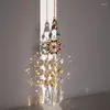 Dekoracyjne figurki kryształowe suncatcher na zewnątrz wiatru wiatrowe garden muzyka 3D spinner wiszący do deficalu tęczowego twórcy