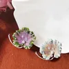 Broschen kreative Perle Lotus Blatt Brosche für Frauen Temperament Schal weiblicher Pullover Knopf Corsage Seidenschalschnalle Pflanzstift