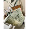 ICare Maxi Tote Designer Women Luxury Hand Handbag Raffias Hand-Embroidered Straw عالية الجودة شاطئ كبير سعة كبيرة حقائب التسوق في الكتف